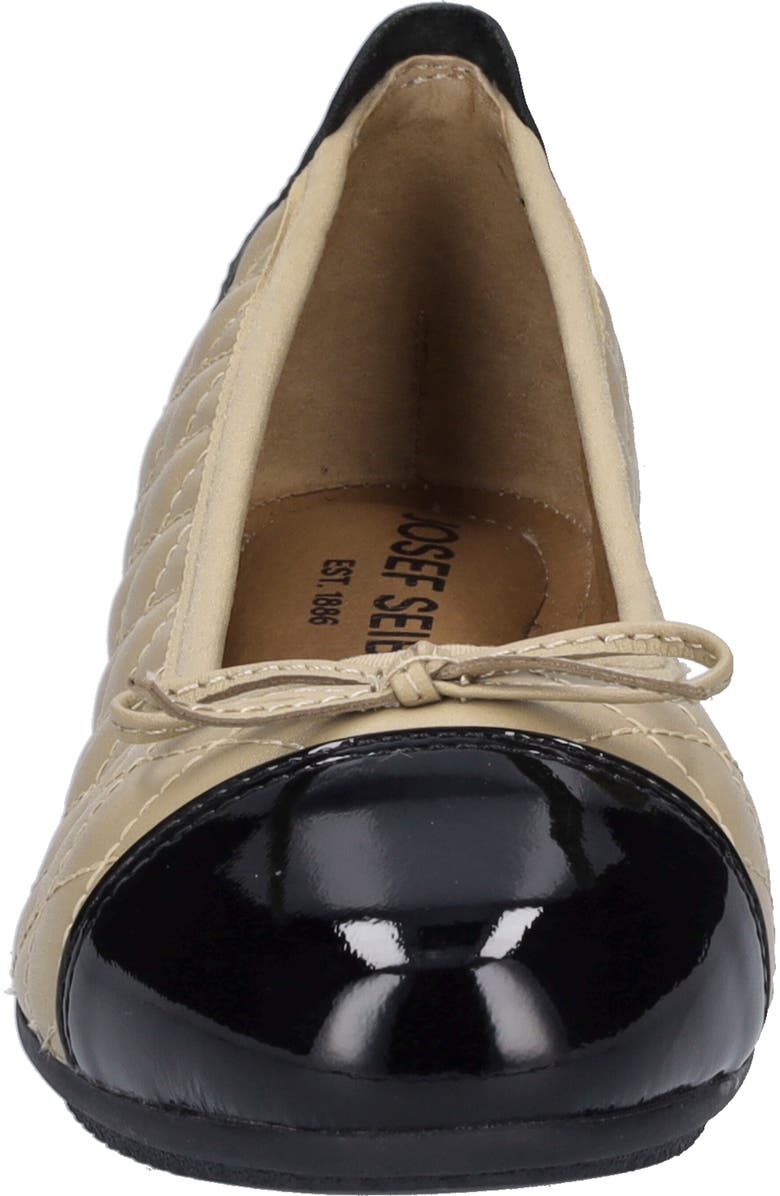Josef Seibel Pippa Ballet Flat, Alternate, color, Beige/ Black