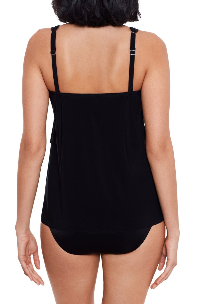 Miraclesuit<sup>®</sup> Illusionist Mirage Tankini Top, Alternate, color, Black