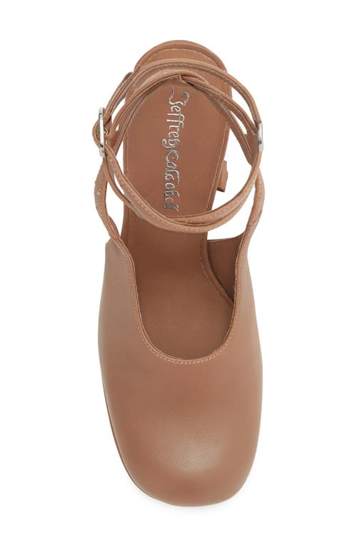 Jeffrey Campbell Vivre Ankle Strap Platform Pump In Brown