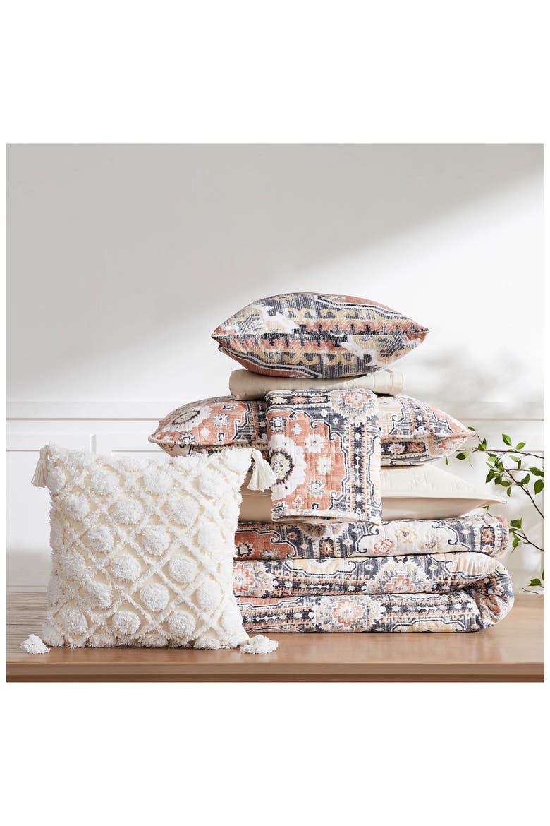 Kilim 7-Piece Oversized Quilt Bedding Set, Alternate, color, NATURAL