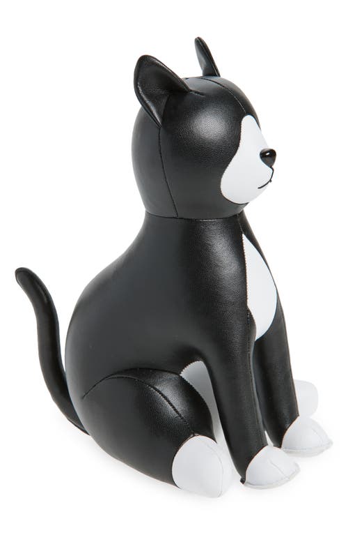 Zuny Tuxedo Cat Bookend In Black