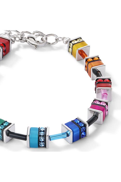 Coeur De Lion Geocube® Classic Polaris & Rhinestone Bracelet In Metallic