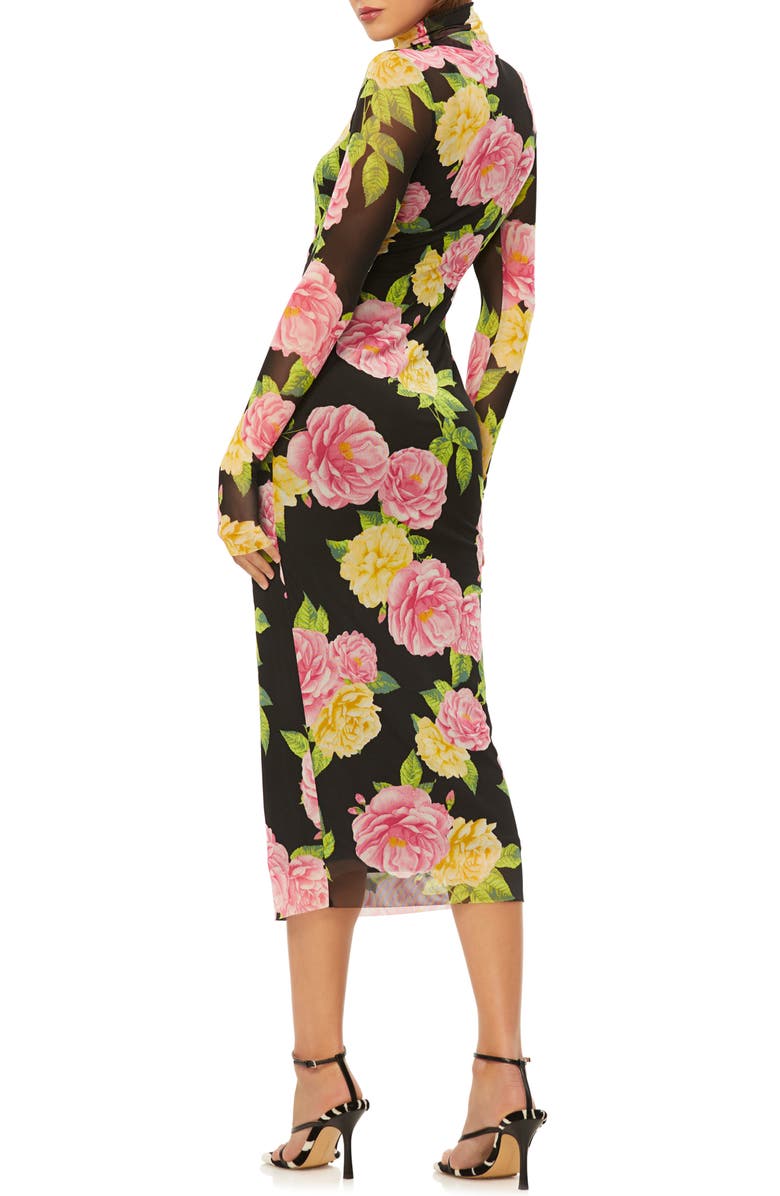 AFRM Shailene Long Sleeve Mesh Dress, Alternate, color, 