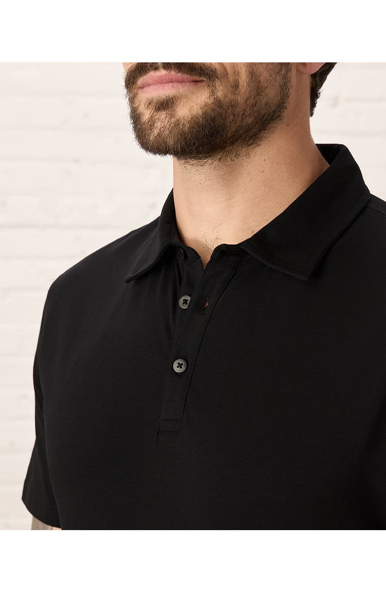 Pact Luxe Essential Slim Polo Made With Organic Cotton, Alternate, color, Black