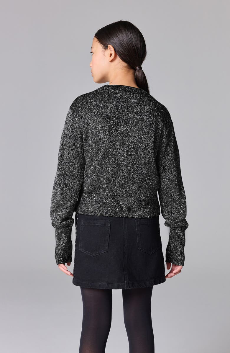 smALLSAINTS by ALLSAINTS Kids' Metallic Cardigan, Alternate, color, Silver