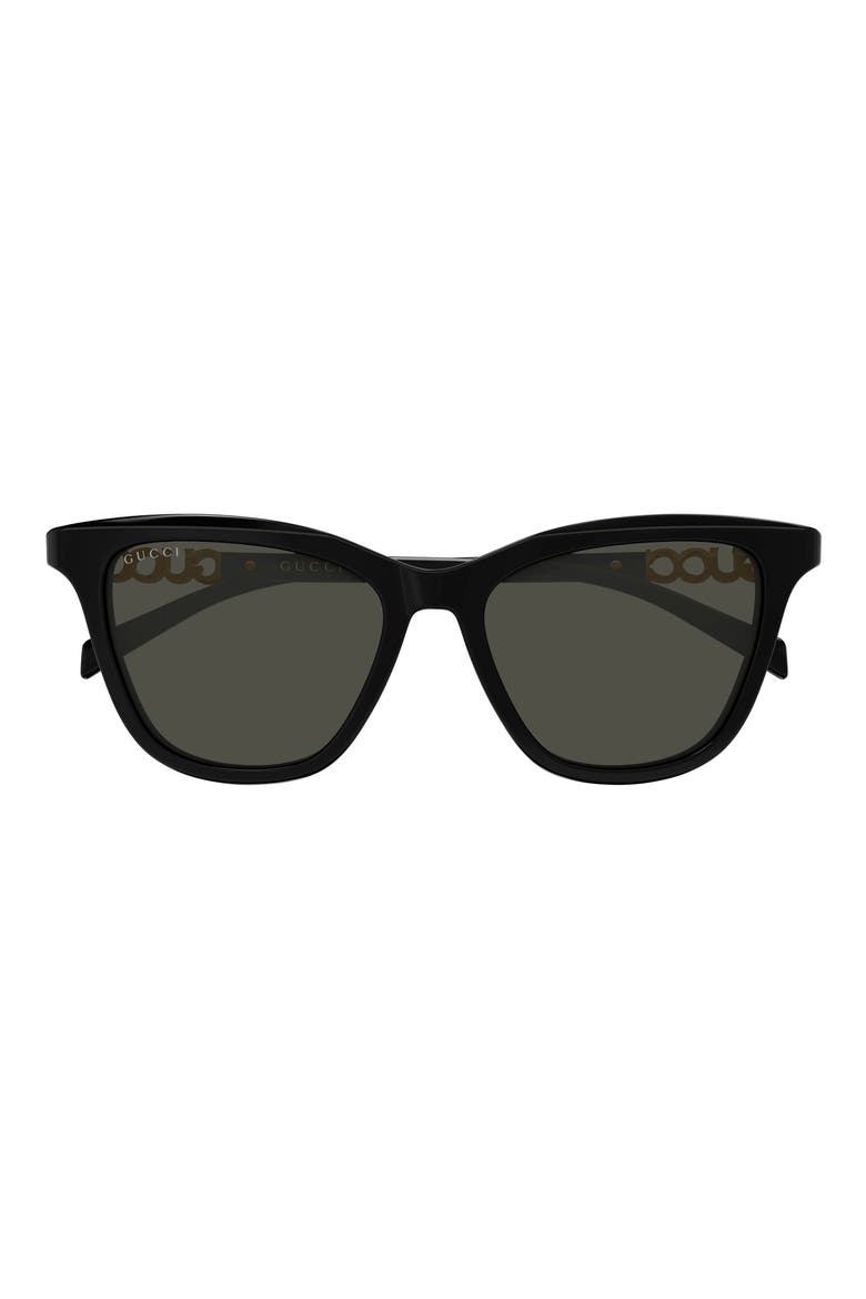 52mm Cat Eye Sunglasses, Main, color, BLACK