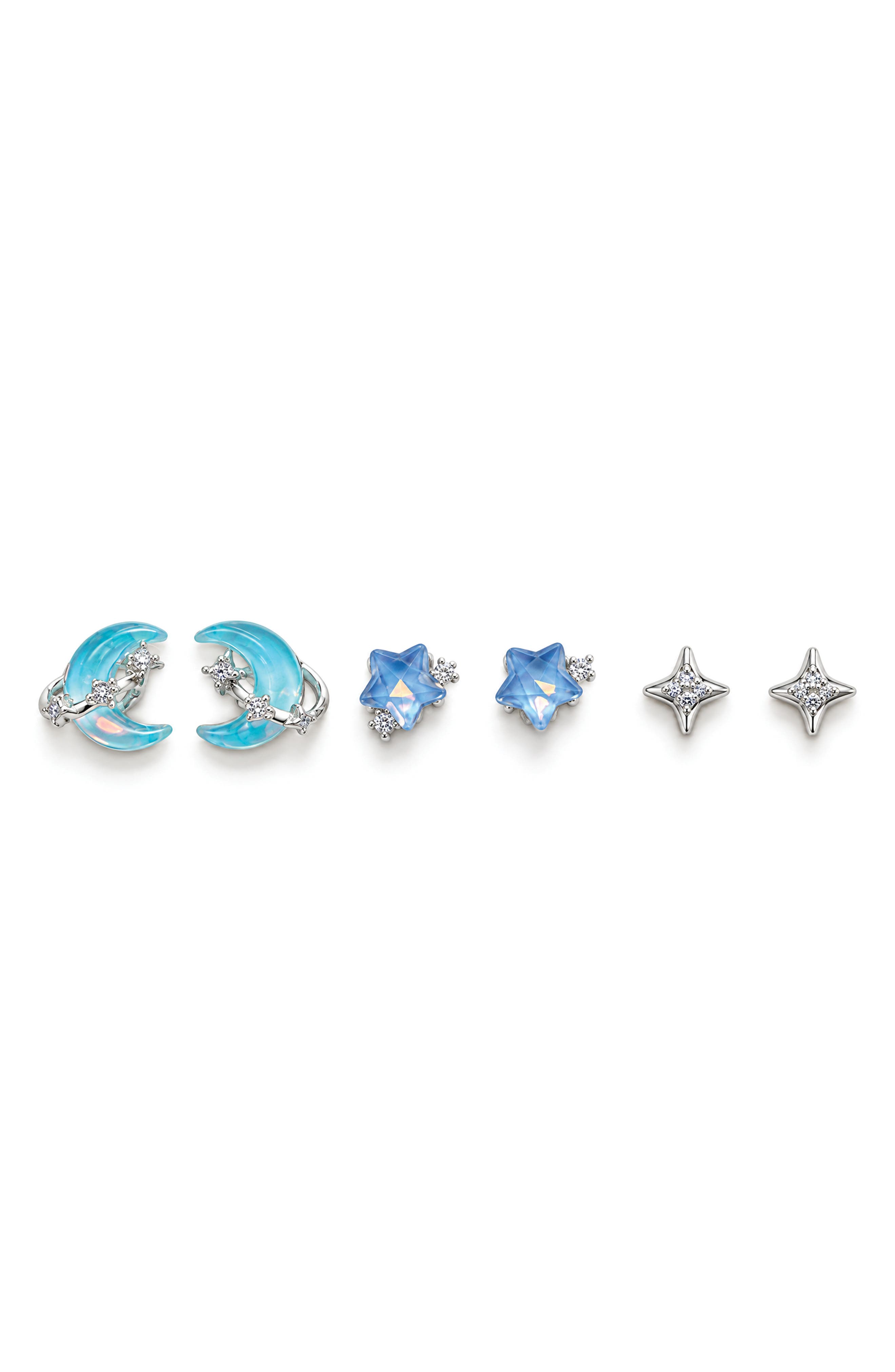 Celestial Set of 6 Stud Earrings