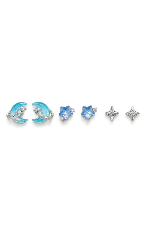 Celestial Set of 6 Stud Earrings