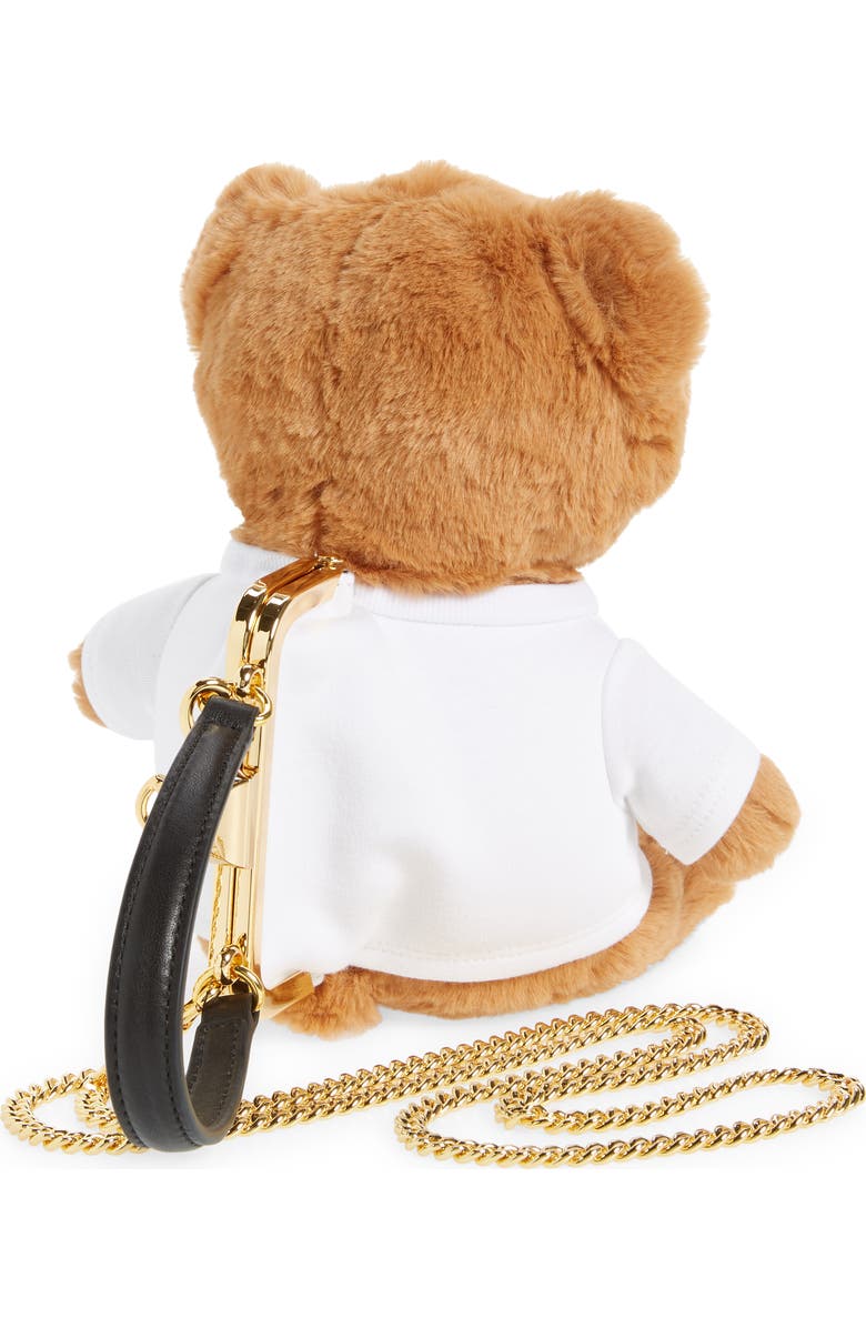 Moschino Plush Stuffed Teddy Bear Clutch, Alternate, color,