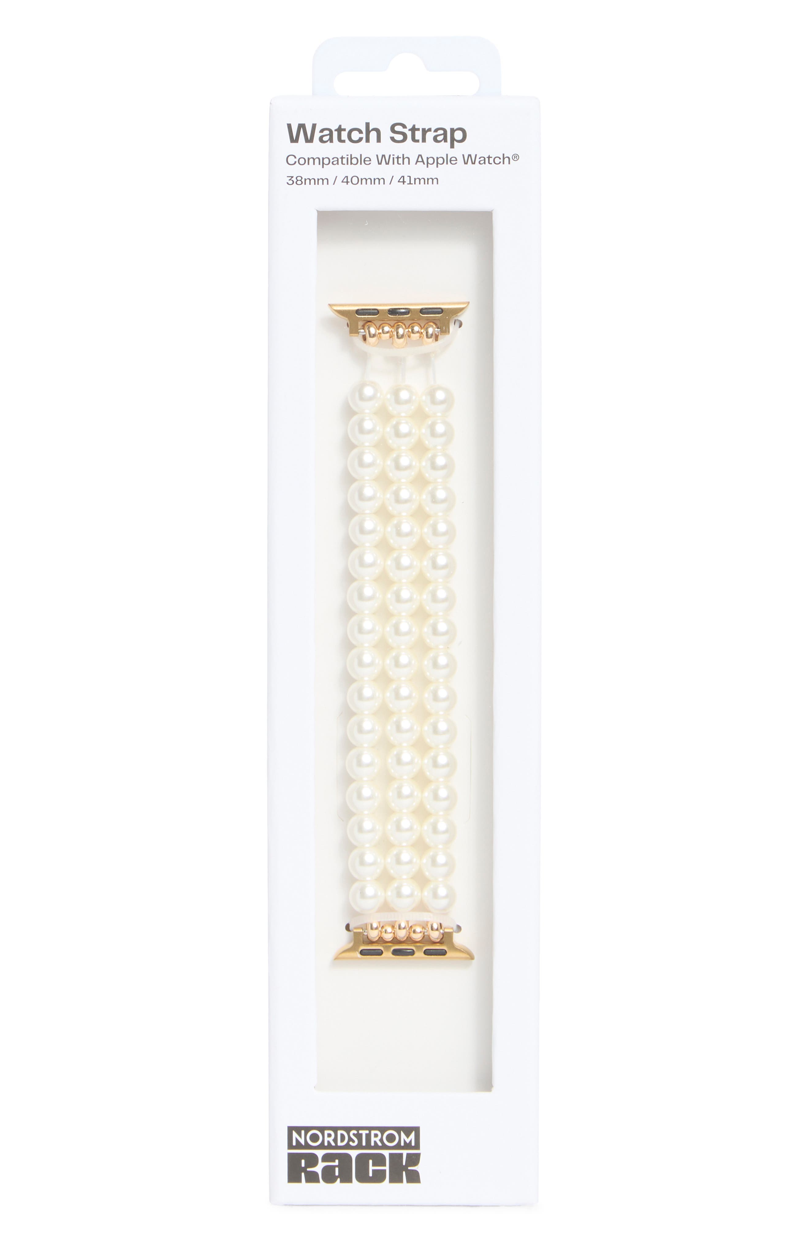 NORDSTROM RACK 3-Row Faux Pearl Apple Watch® Watchband
