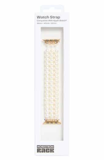 NORDSTROM RACK 3-Row Faux Pearl Apple Watch® Watchband