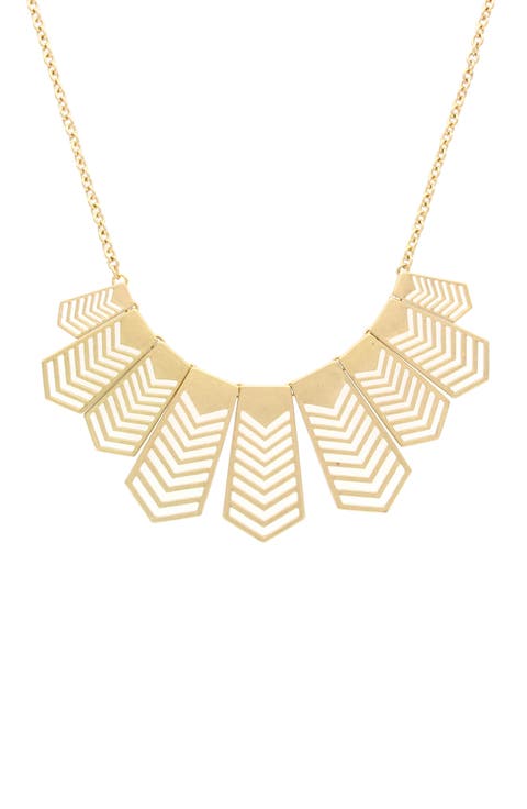 Natasha Chevron Bib Necklace