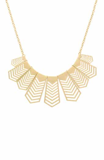 OLIVIA WELLES Natasha Chevron Bib Necklace
