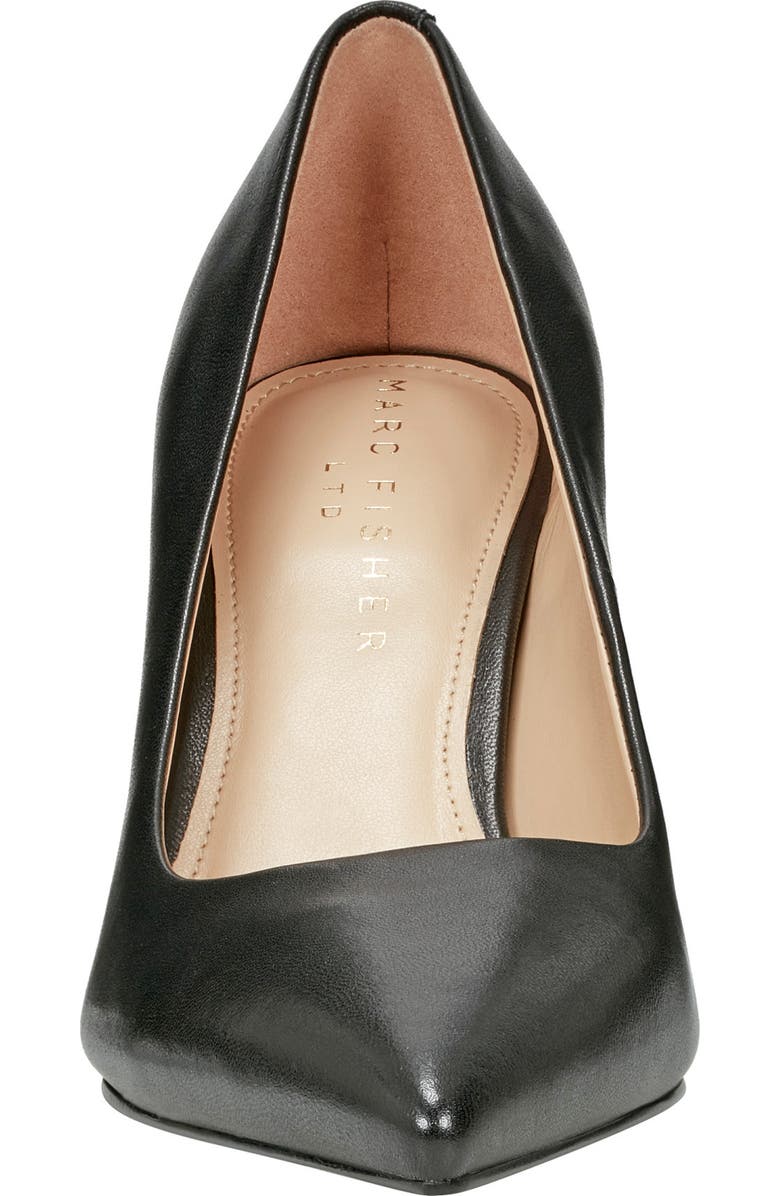 Marc Fisher LTD Genni Pointed Toe Pump, Alternate, color, Black Leather
