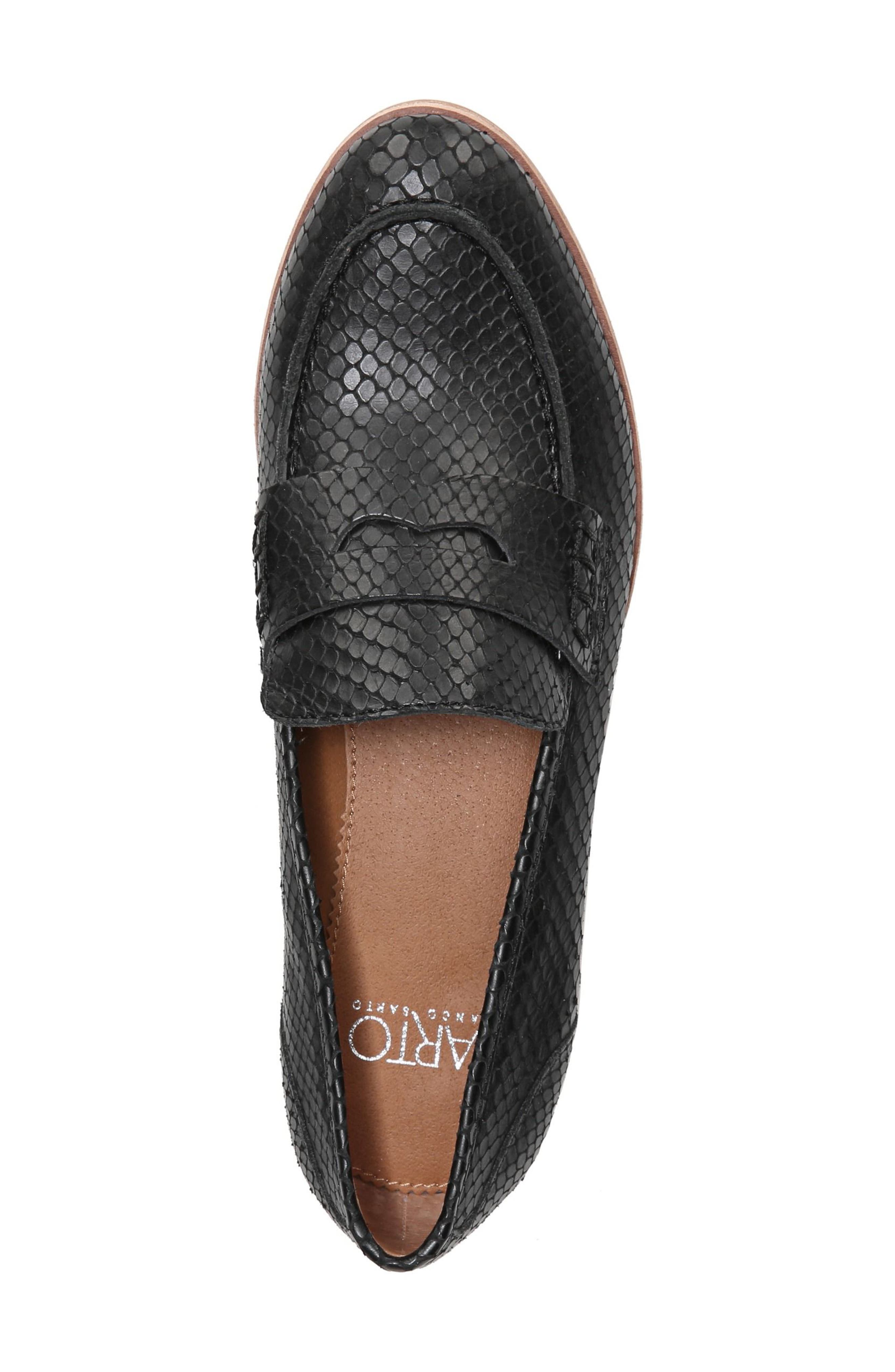 'Jolette' Penny Loafer, Alternate, color, BLACK PRINTED LEATHER