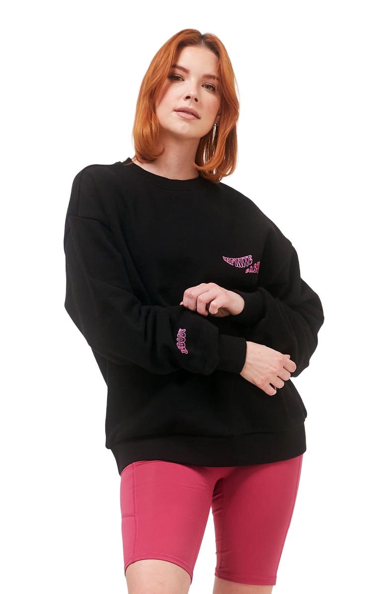 Rebody Active Infinite Passions Sweatshirt, Alternate, color, Metropolis Black/Fuschia