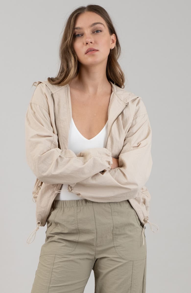 Blu Pepper Drawcord Toggle Hooded Jacket, Alternate, color, Light Khaki