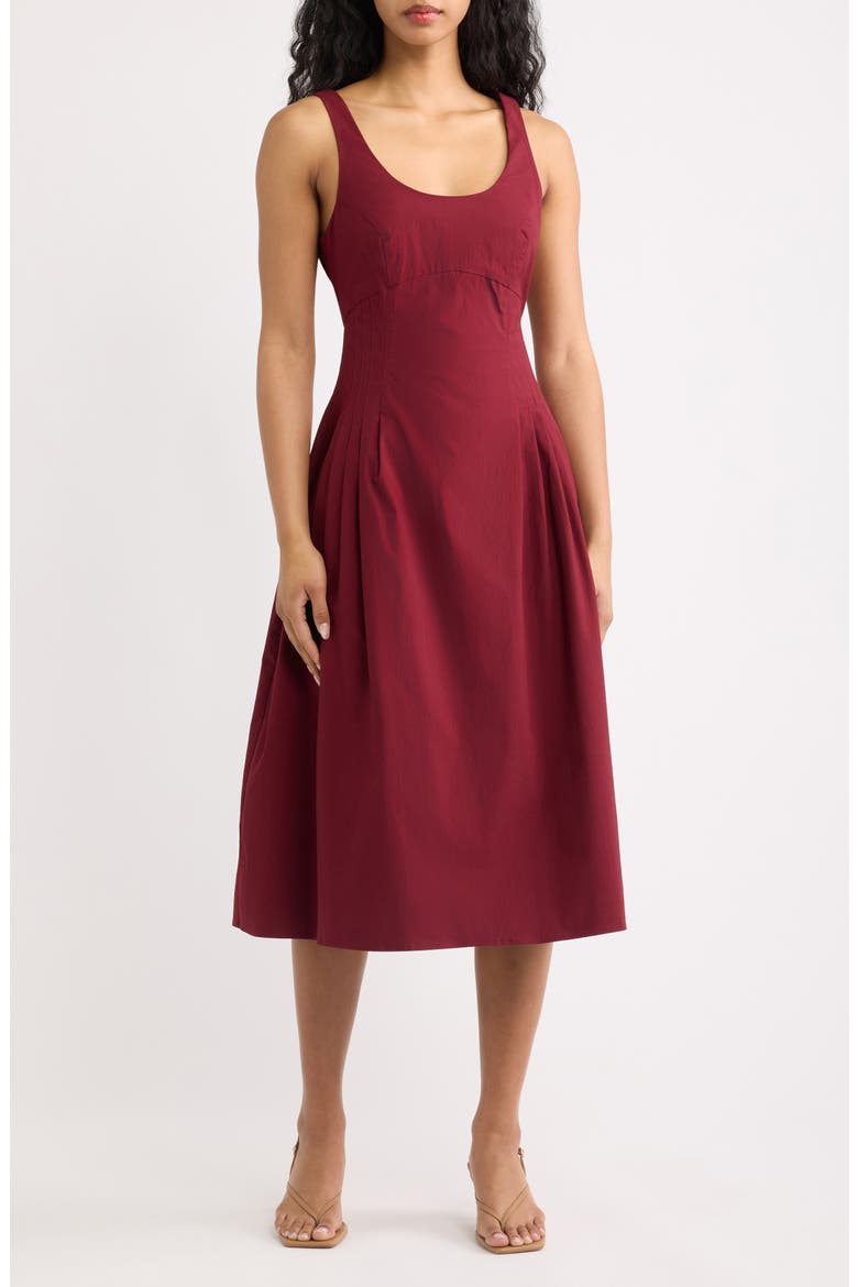 The Josie Midi Dress, Main, color, SANGRIA