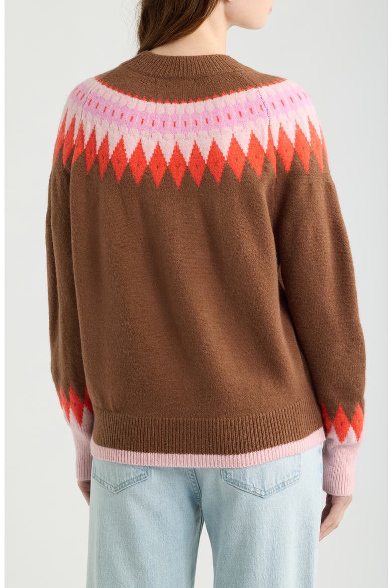 Rockets Fair Isle Sweater, Alternate, color, MULTICOLOR BROWN