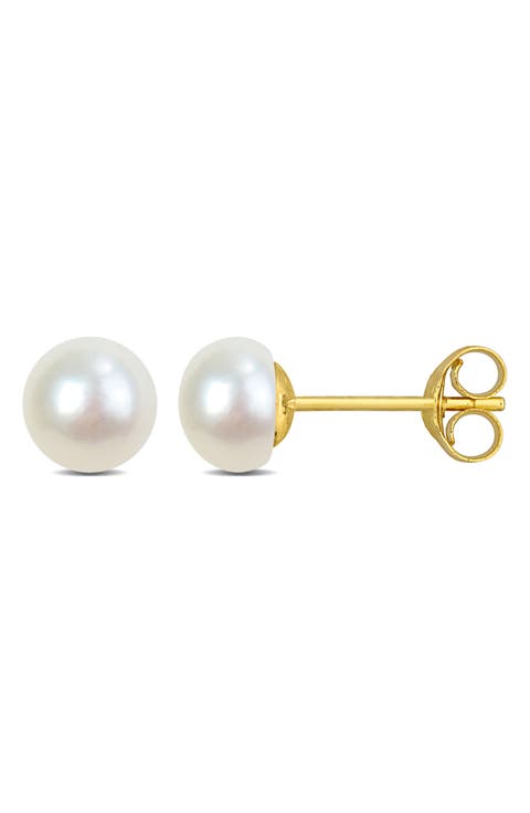Cultured Pearl Stud Earrings