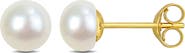 DELMAR Cultured Pearl Stud Earrings