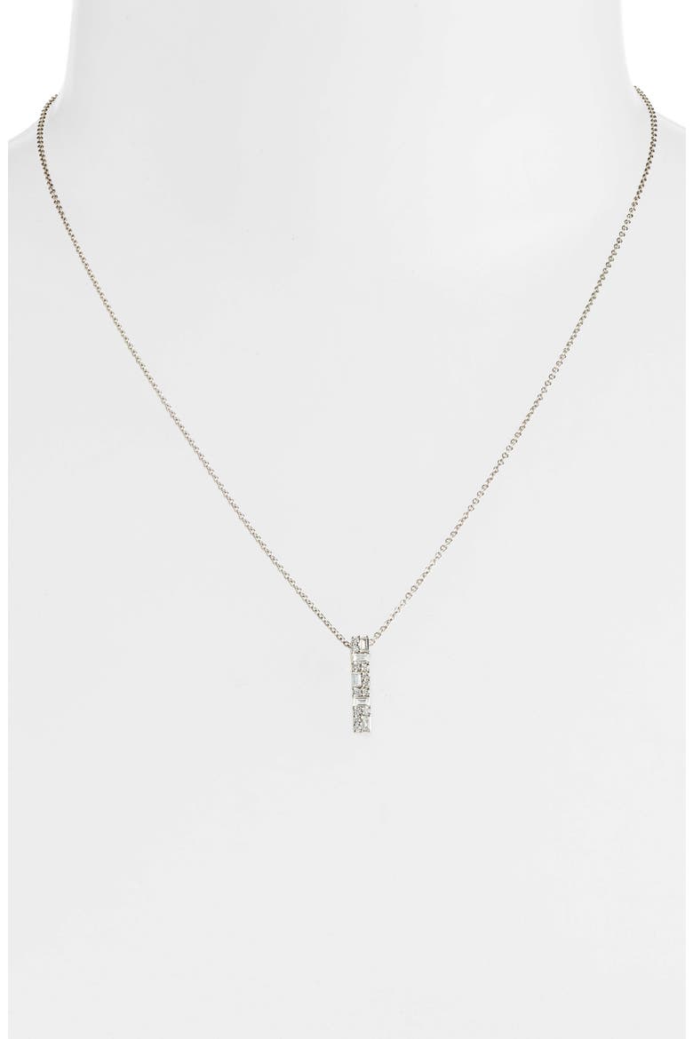 Gatsby Diamond Bar Pendant Necklace (Nordstrom Exclusive), Alternate, color, WHITE GOLD/ DIAMOND
