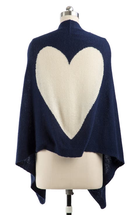 Heart Silk & Cashmere Poncho