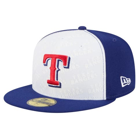 Men's New Era White/Royal Texas Rangers Repeat 59FIFTY Fitted Hat