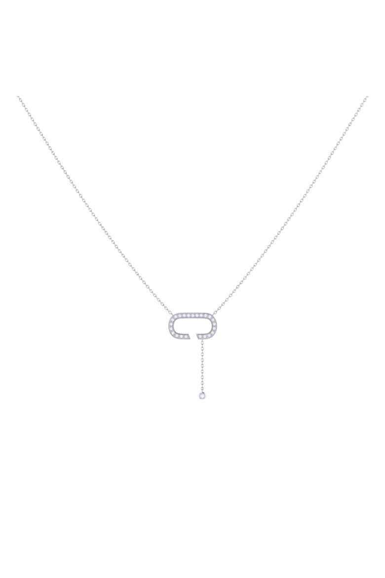 Celia C Sterling Silver Diamond Lariat Necklace, Alternate, color, Silver