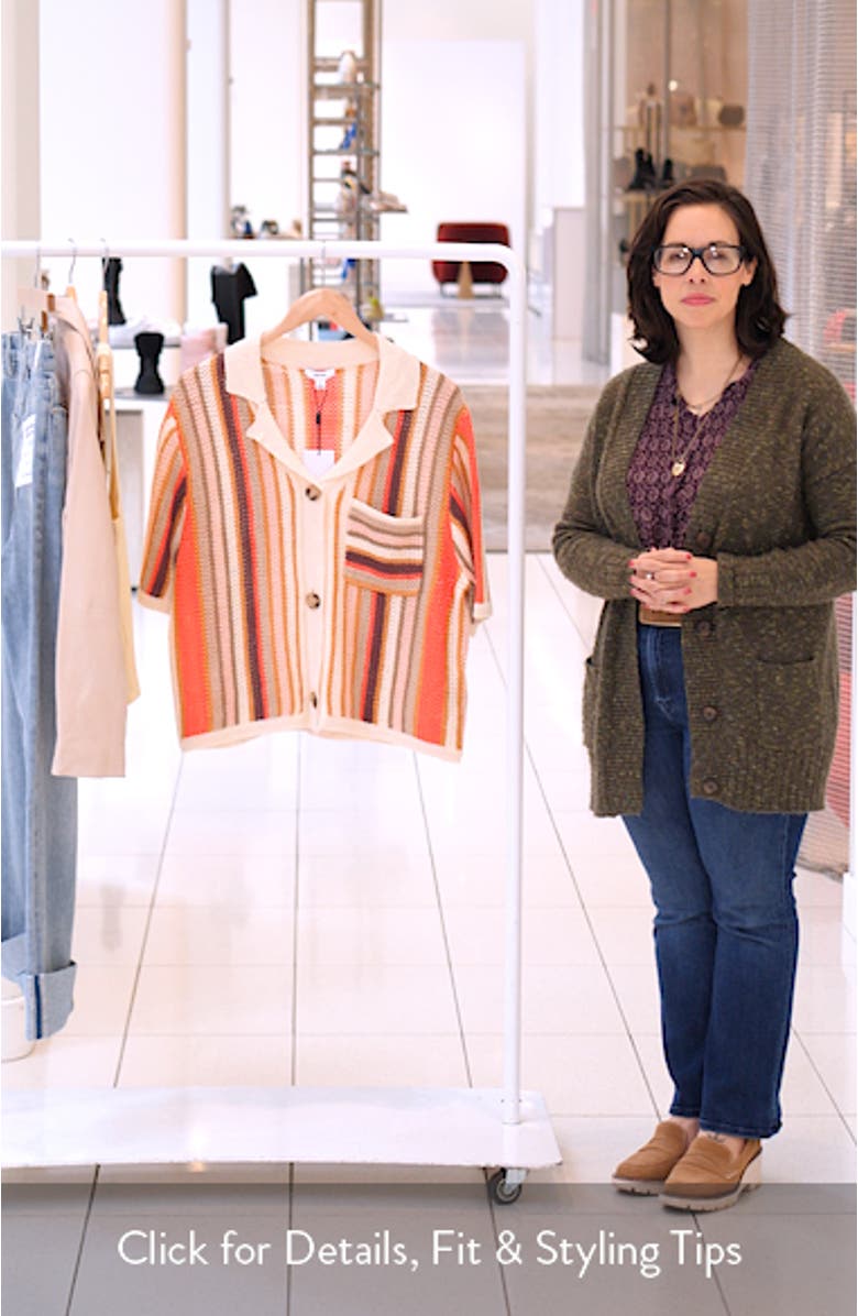 Candy Stripe Knit Camp Shirt, sales video thumbnail