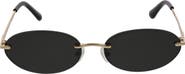BCBGeneration 65mm Rimless Oval Sunglasses