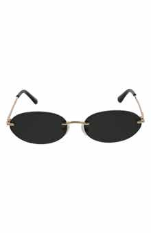 BCBGeneration 65mm Rimless Oval Sunglasses