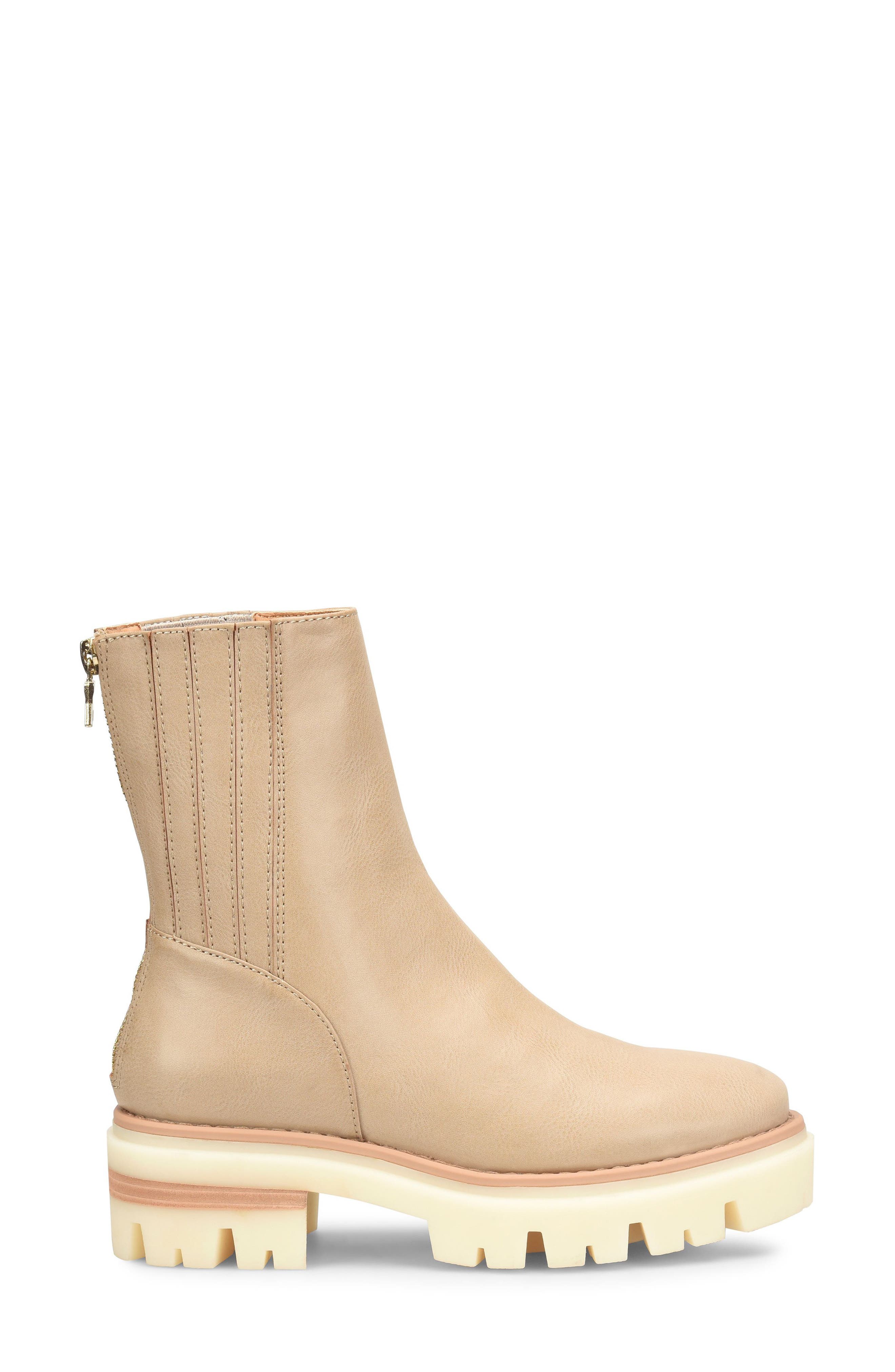 KORKS Vivi Lug Sole Boot, Alternate, color, Cream