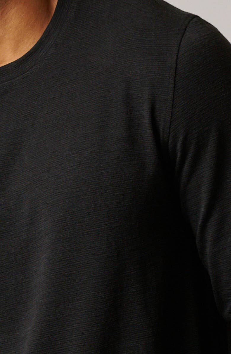 LEISURE LAB Long Sleeve Slub T-Shirt, Alternate, color, Matte Black