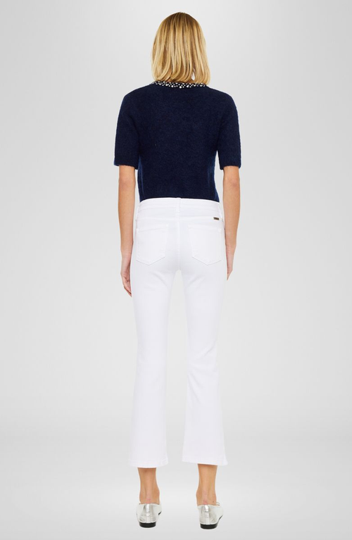 Kancan Bristol High Rise Kick Flare Jeans In White