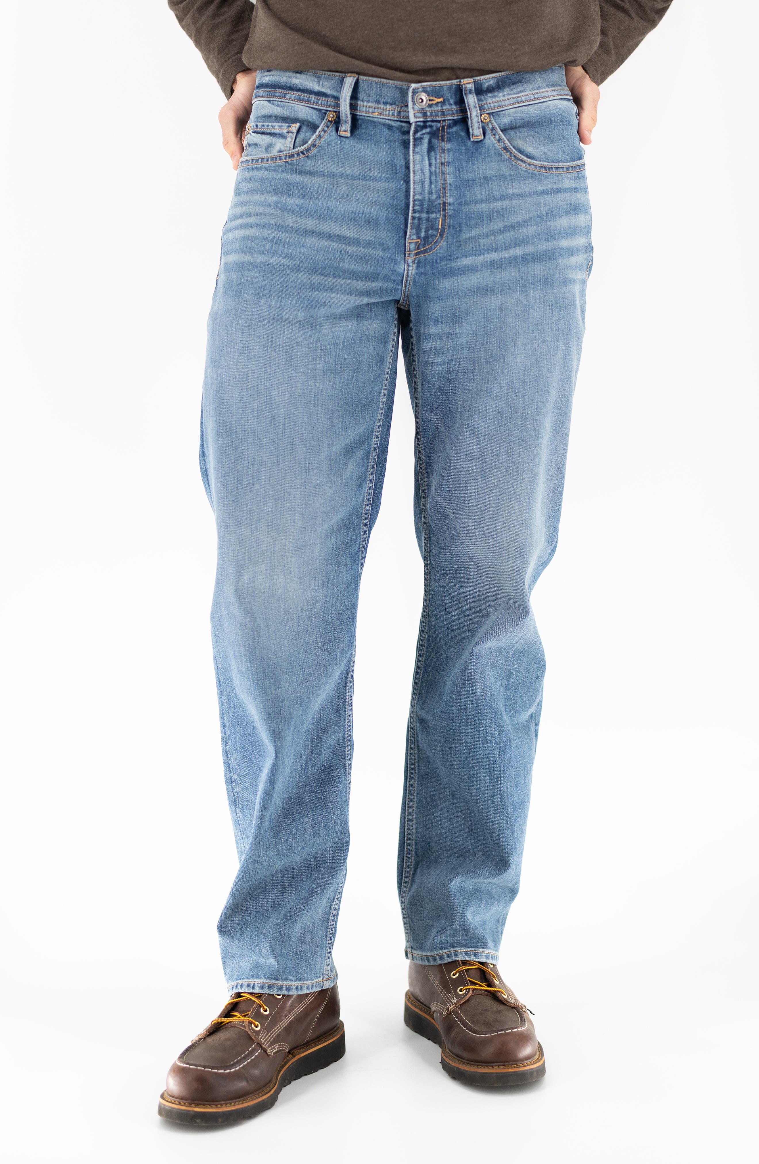 Relaxed Straight Leg Jeans