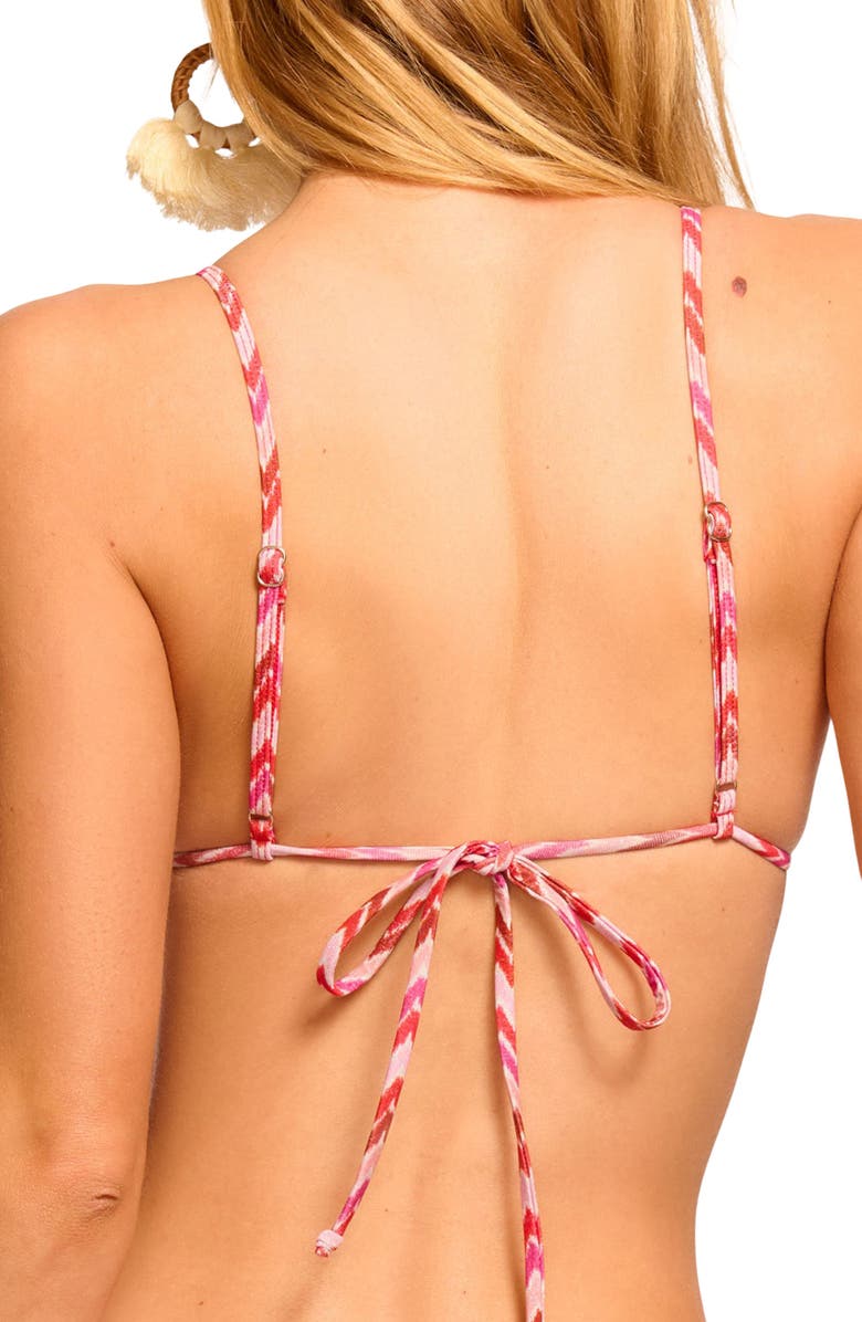 Ramy Brook AZURA BIKINI TOP, Alternate, color, Flame Chevron