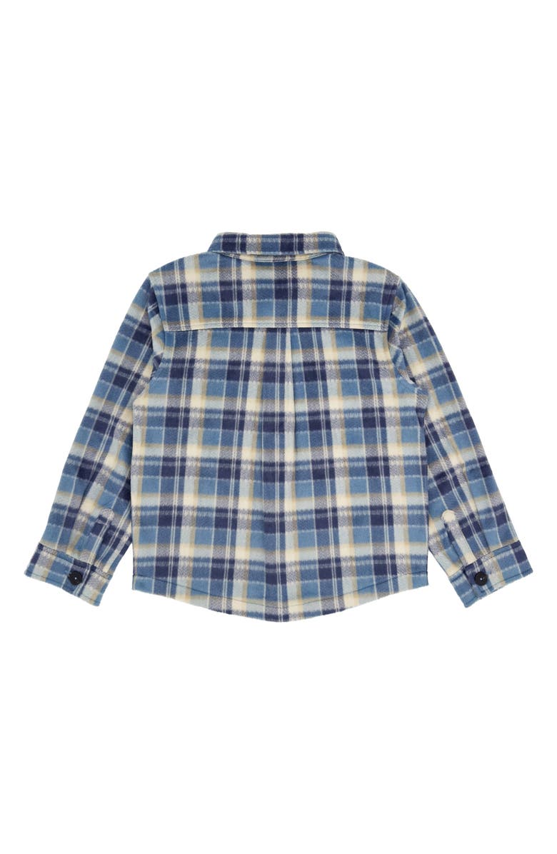 Feather 4 Arrow Kids' Alpine Plaid Fleece Button-Up Shirt, Alternate, color, Crown Blue
