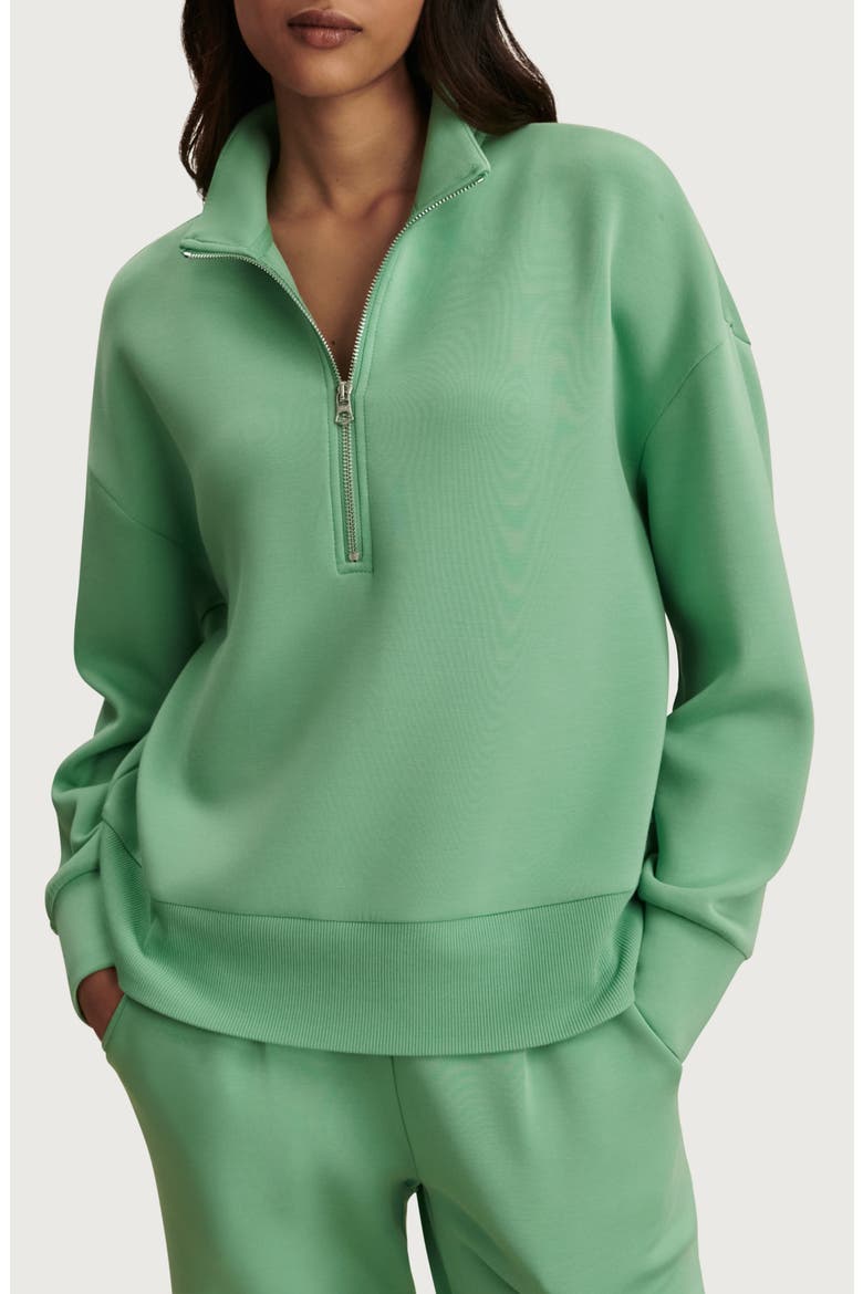 Mavis Half Zip Sweatshirt, Main, color, GREEN SPRUCE