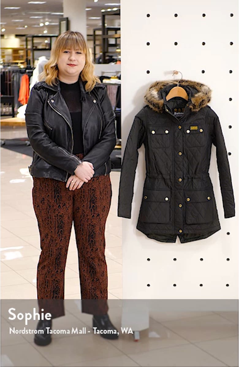 B.INTL Enduro Quilted Jacket with Faux Fur Trim, sales video thumbnail