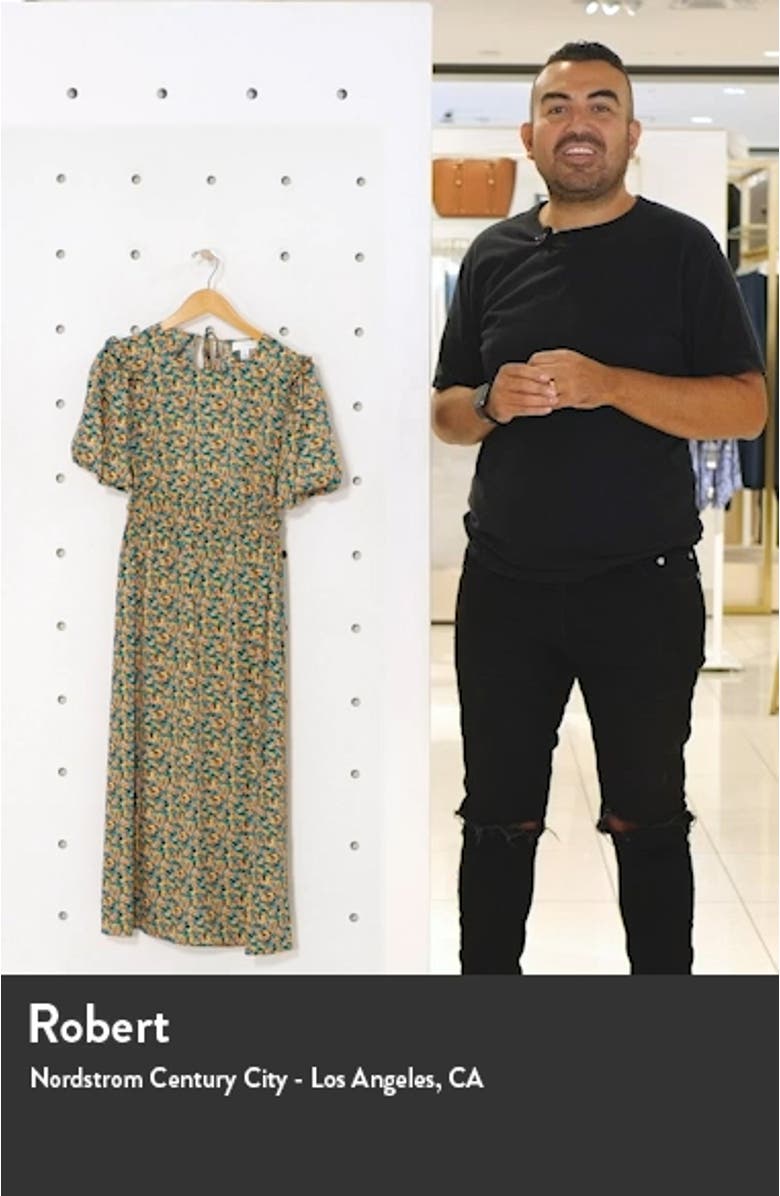 Floral Open Back Midi Dress, sales video thumbnail