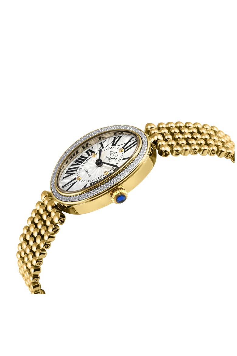 PIazza Navona Diamond Dial Bracelet Watch, 29mm x 38mm, Alternate, color, GOLD