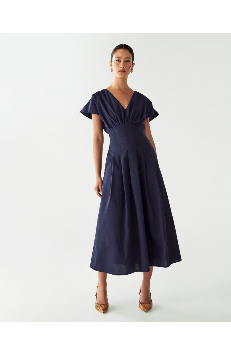 WILLA June Midi Dress, Main, color, Navy Blue