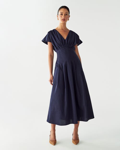 Willa June Midi Dress In Blue