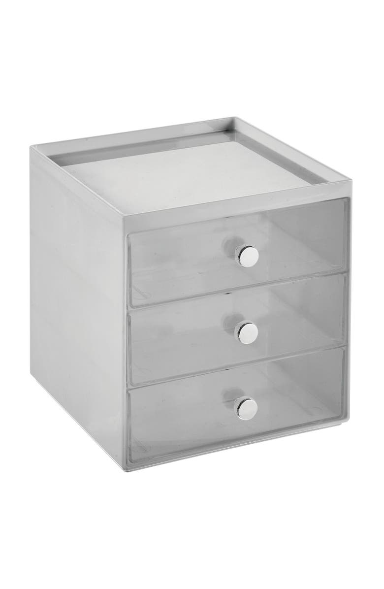 mDesign Large Plastic 3 Drawer Organizer for Makeup Storage, Main, color, 