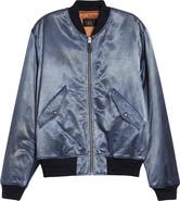 Double RL Quilted Embroidered Satin Flight Jacket