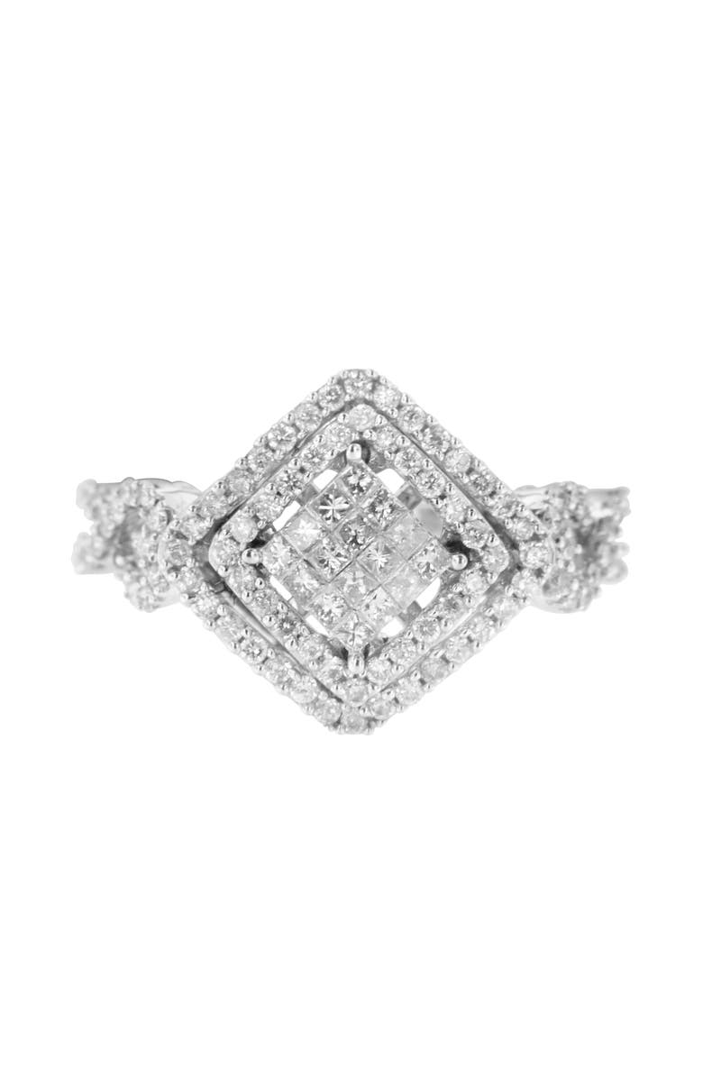 Haus of Brilliance 14KT White Gold Diamond Composite Ring, Main, color, White