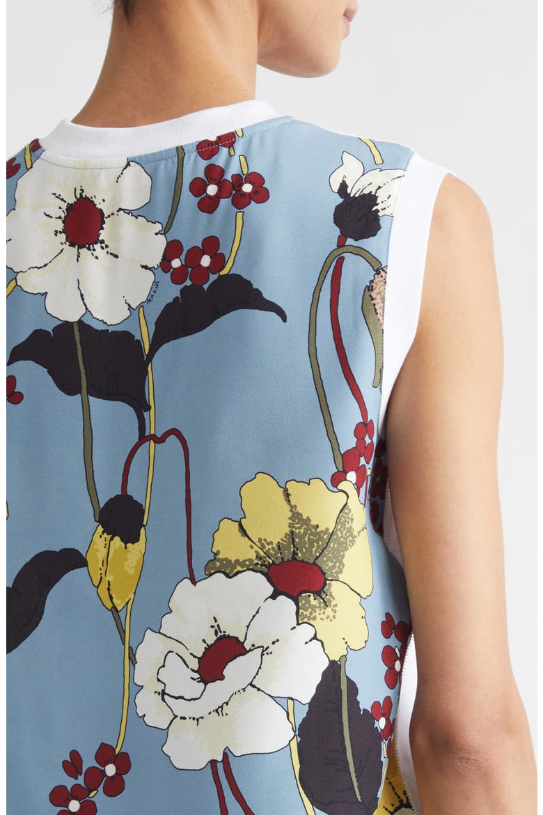 Floral Back Cotton Tank, Alternate, color, 00W01LILY WHITE