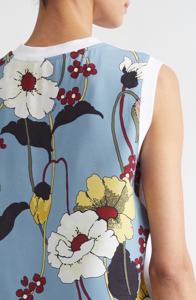 Marni Floral Back Cotton Tank, Alternate, color, 00W01lily White