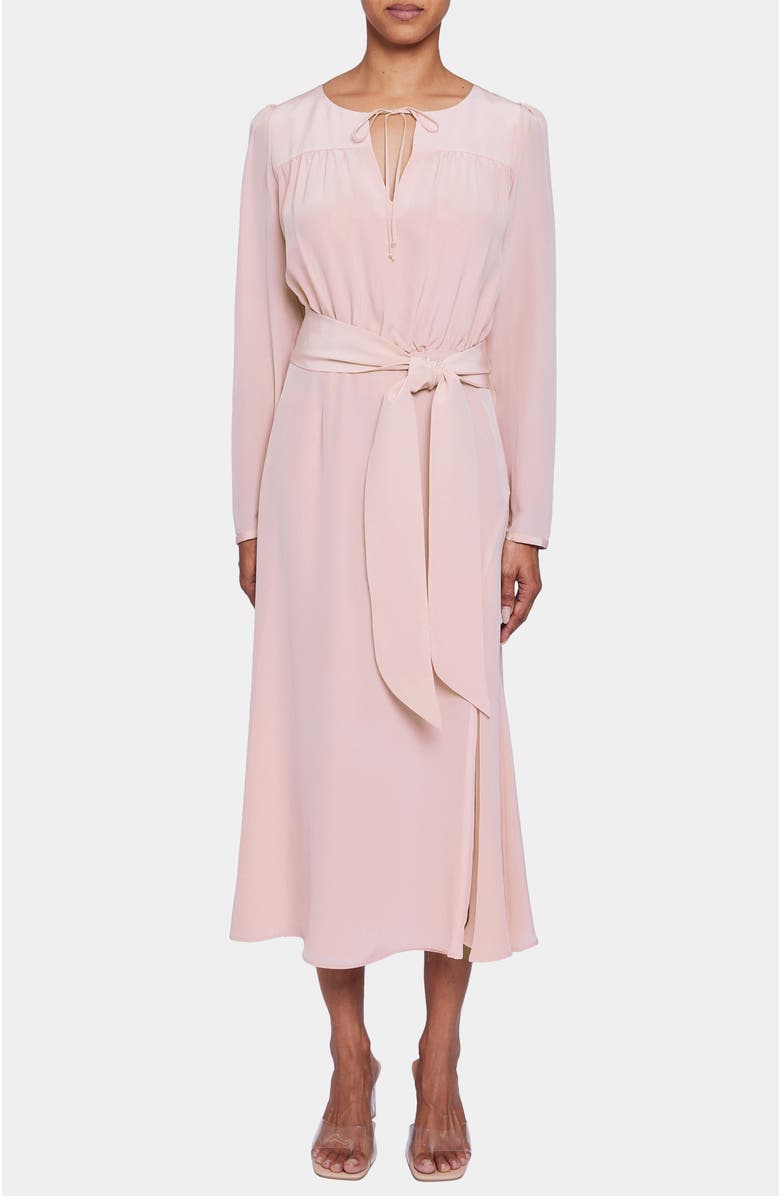Santorelli TESSA Long Sleeve Midi Fit and Flare Dress, Main, color, Blush